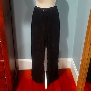 Women's size Medium black sequin pants. Elastic waist band. NEVER WORN